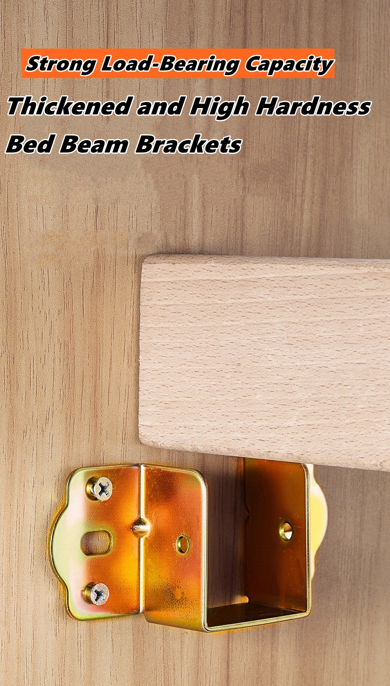 Furniture Hook Hardware - U Shape Bed Beam Support Metal