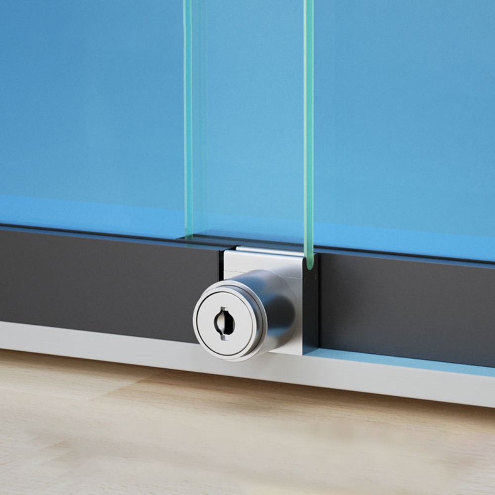 New Zinc Alloy Glass Door Lock - Furniture Hardware Display ulasan dan harga