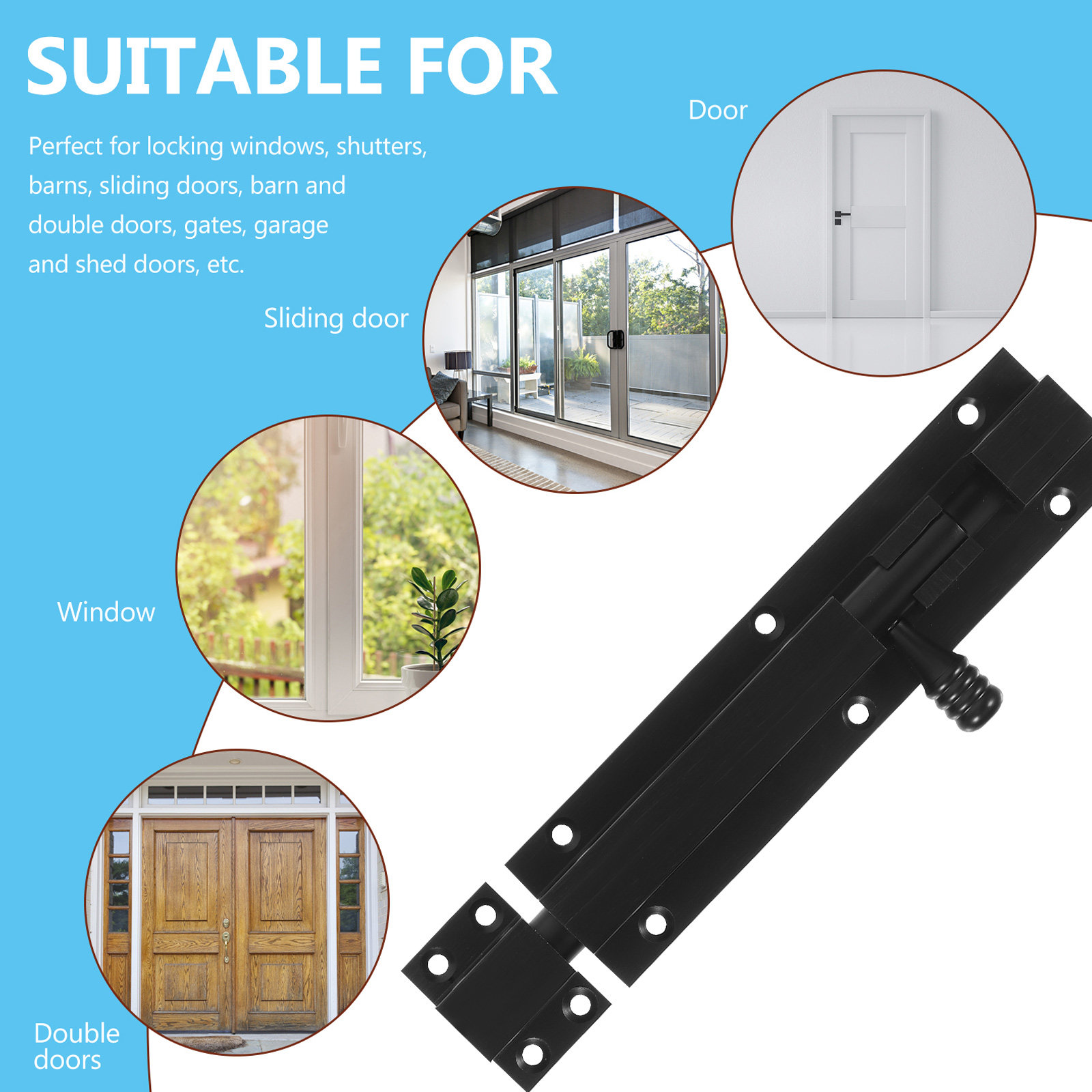 Aluminum Alloy Door Latch Bolt - Barrel Bolt Slide ulasan dan harga
