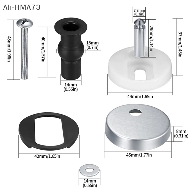 HMA73-2Pcs Toilet Seat Top Fix - Furniture Hardware Screws ulasan dan harga