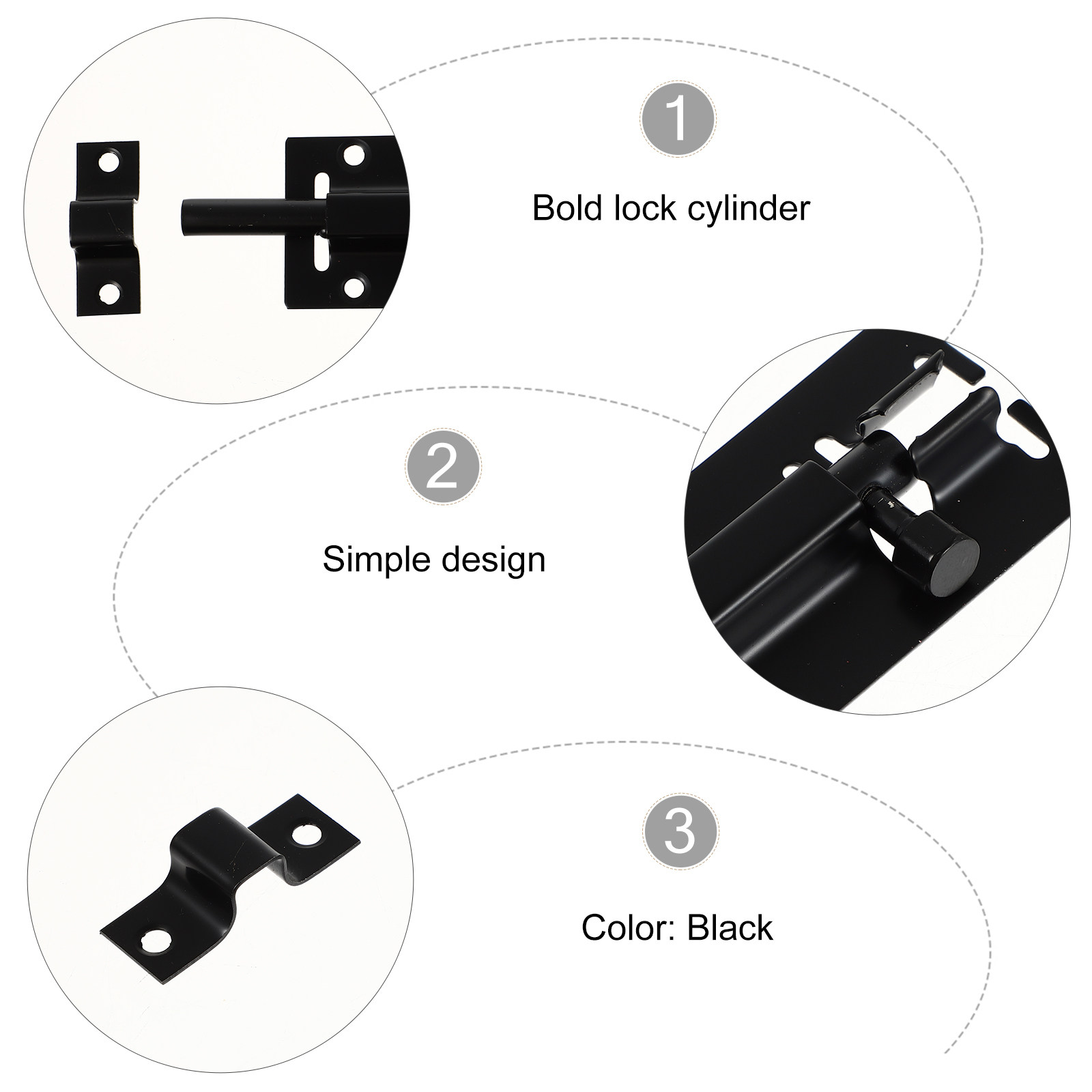 4Pcs Anti-Theft Door Latch Sta - Barrel Bolt Slide ulasan dan harga