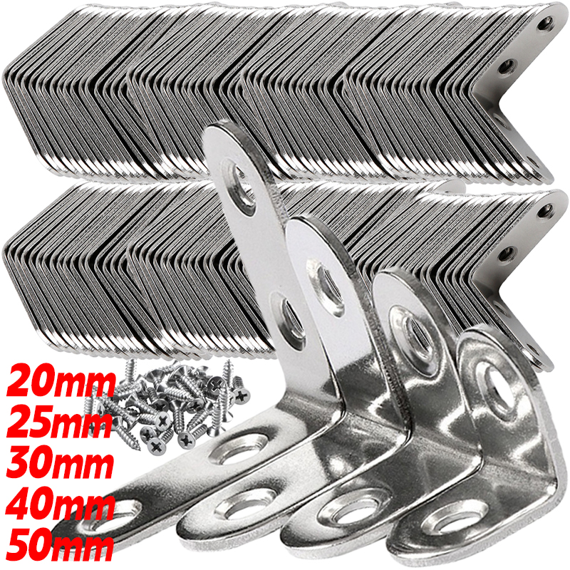 1/20pc Right Angle Bracket wit - Furniture Hardware Screws ulasan dan harga
