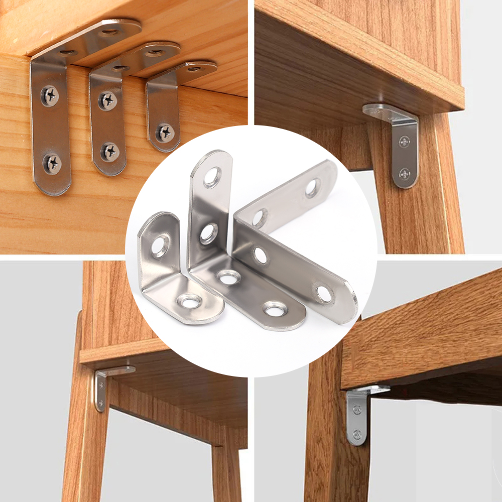 1/20pc Right Angle Bracket wit - Furniture Hardware Screws ulasan dan harga