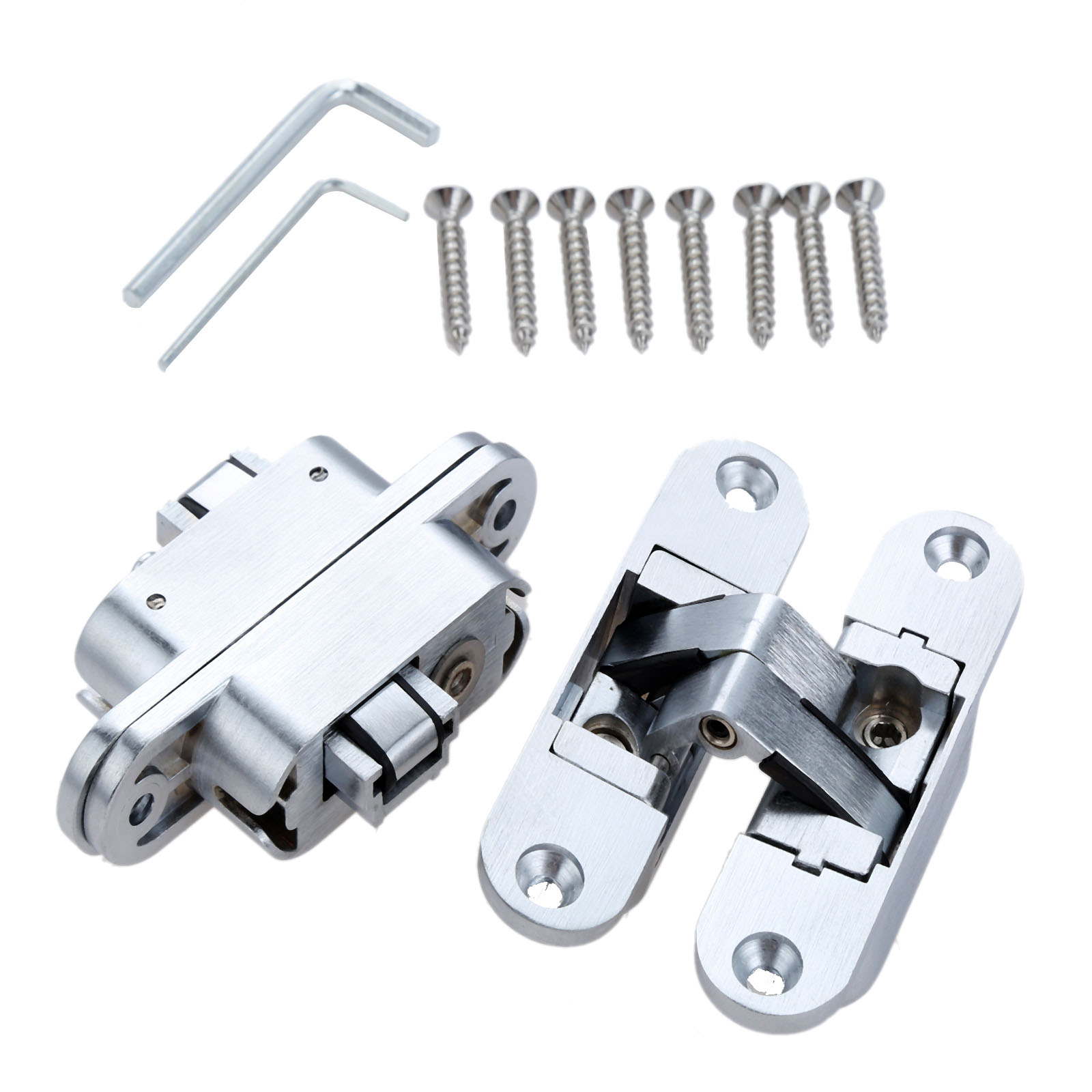 2 Pcs Zinc Alloy Hidden Hinges - Furniture Hardware Screws ulasan dan harga