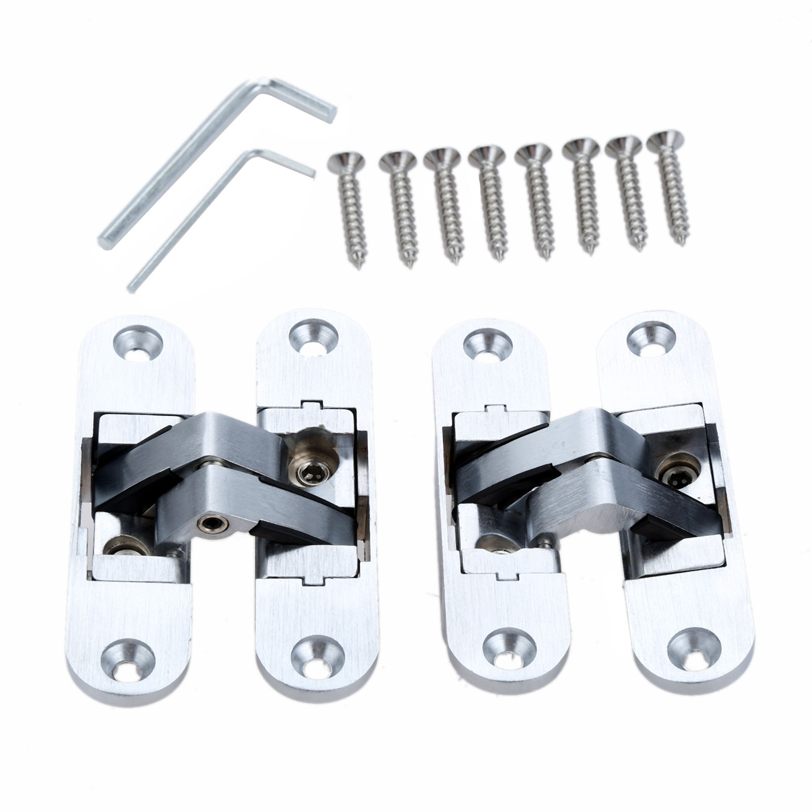 2 Pcs Zinc Alloy Hidden Hinges - Furniture Hardware Screws ulasan dan harga