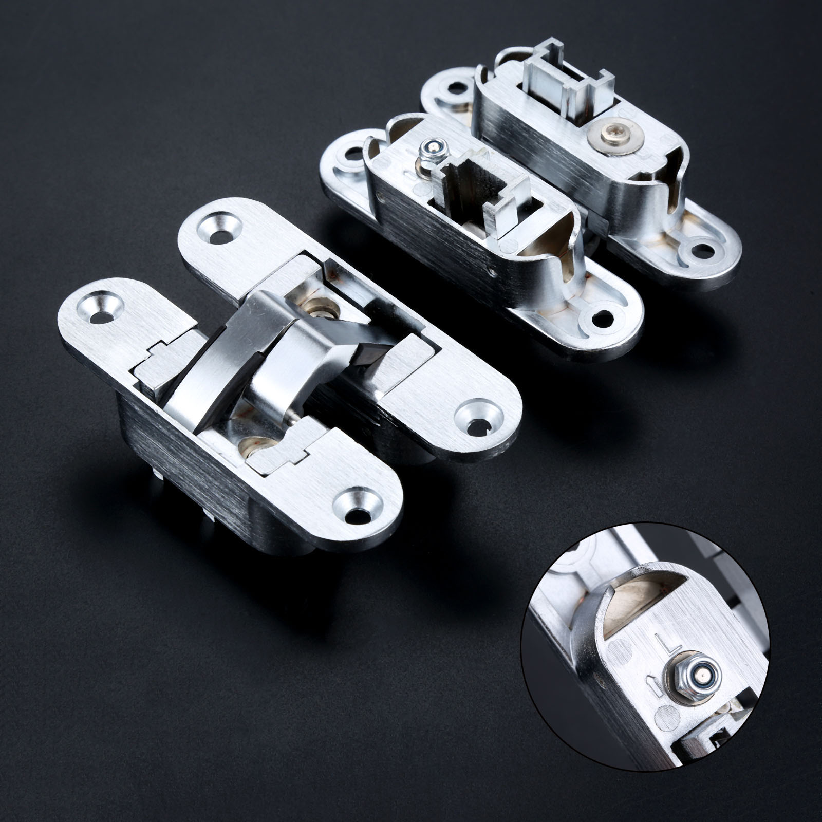 2 Pcs Zinc Alloy Hidden Hinges - Furniture Hardware Screws ulasan dan harga