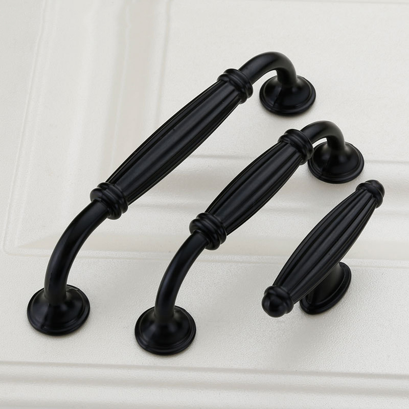 Black Aluminium Alloy Door Han - Furniture Hardware Knobs ulasan dan harga