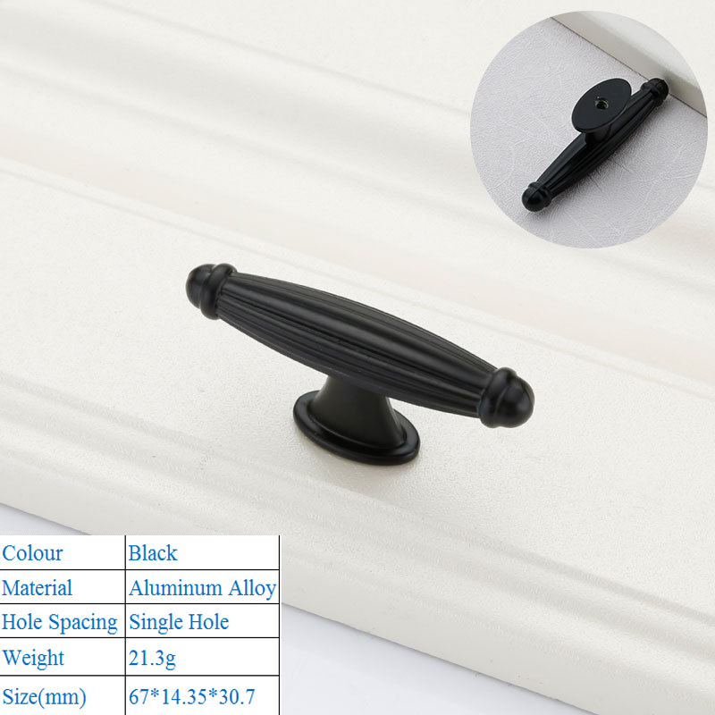 Black Aluminium Alloy Door Han - Furniture Hardware Knobs ulasan dan harga