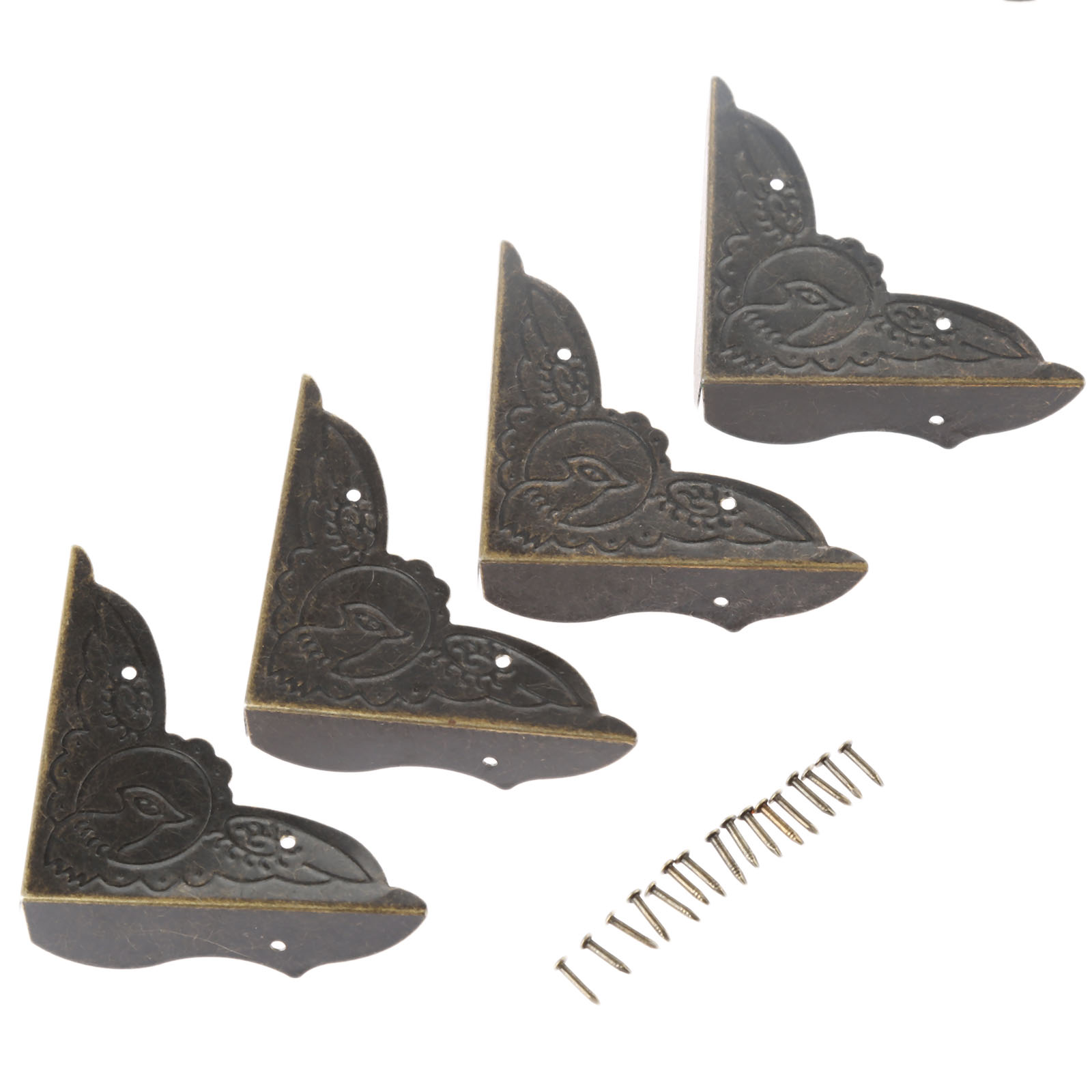 4Pcs Antique Brass Corner Brac - Furniture Hardware Antique ulasan dan harga