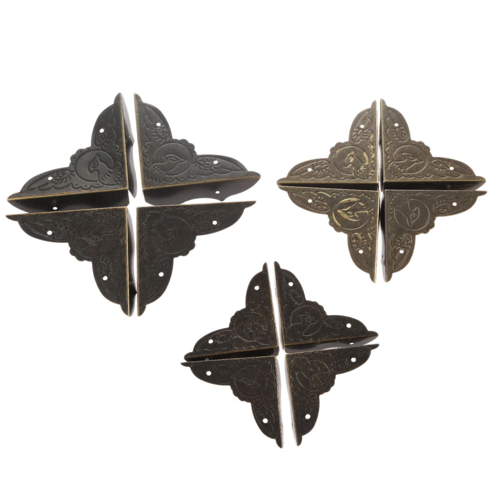 4Pcs Antique Brass Corner Brac - Furniture Hardware Antique ulasan dan harga