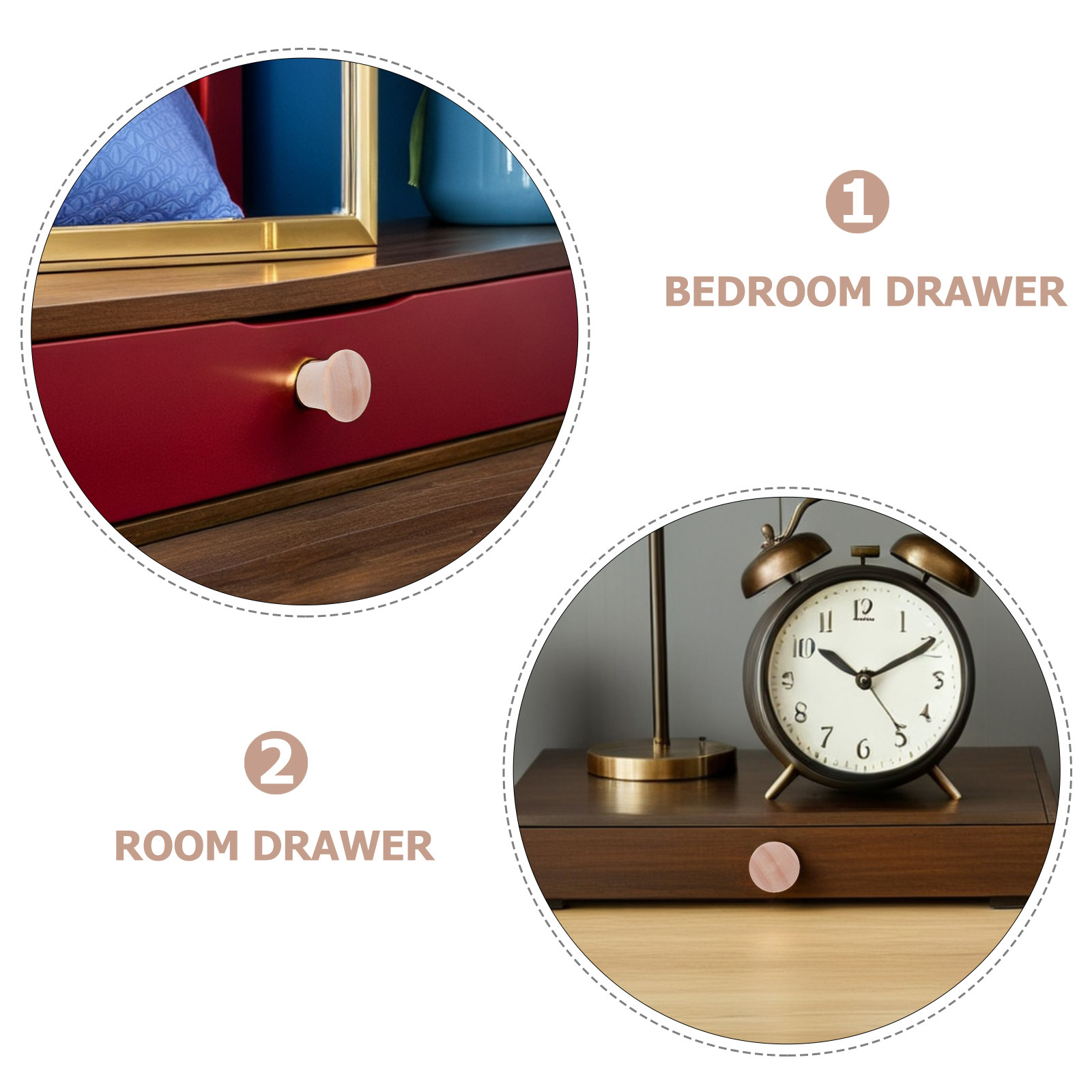 20Pcs Solid Wood Cabinet Knobs - Furniture Hardware Knobs ulasan dan harga