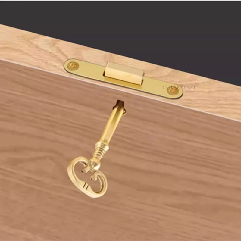 1PC Retro Brass Drawer Lock, O - Furniture Hardware Display ulasan dan harga